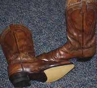 cowboy boot after resole