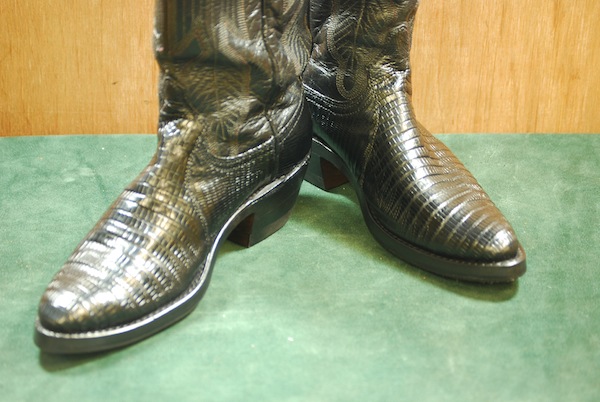 vintage cowboy boot restoration pic after