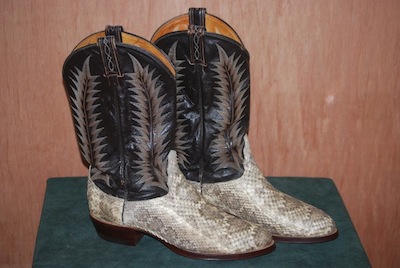 vintage cowboy boot restoration pic after